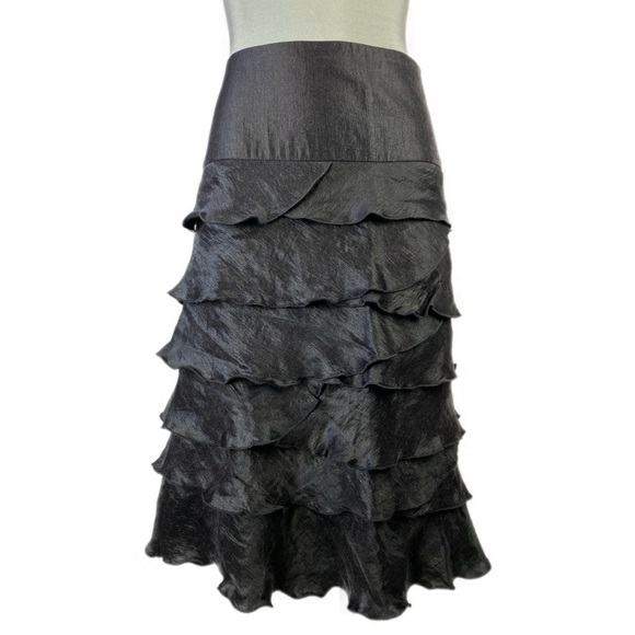 CHAPTER ONE Black Formal Tiered Pencil Skirt - Picture 6 of 6